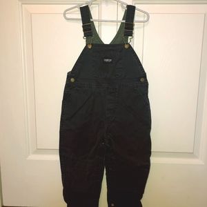 Lined over-alls in navy blue.  OshKosh. 24 Mos